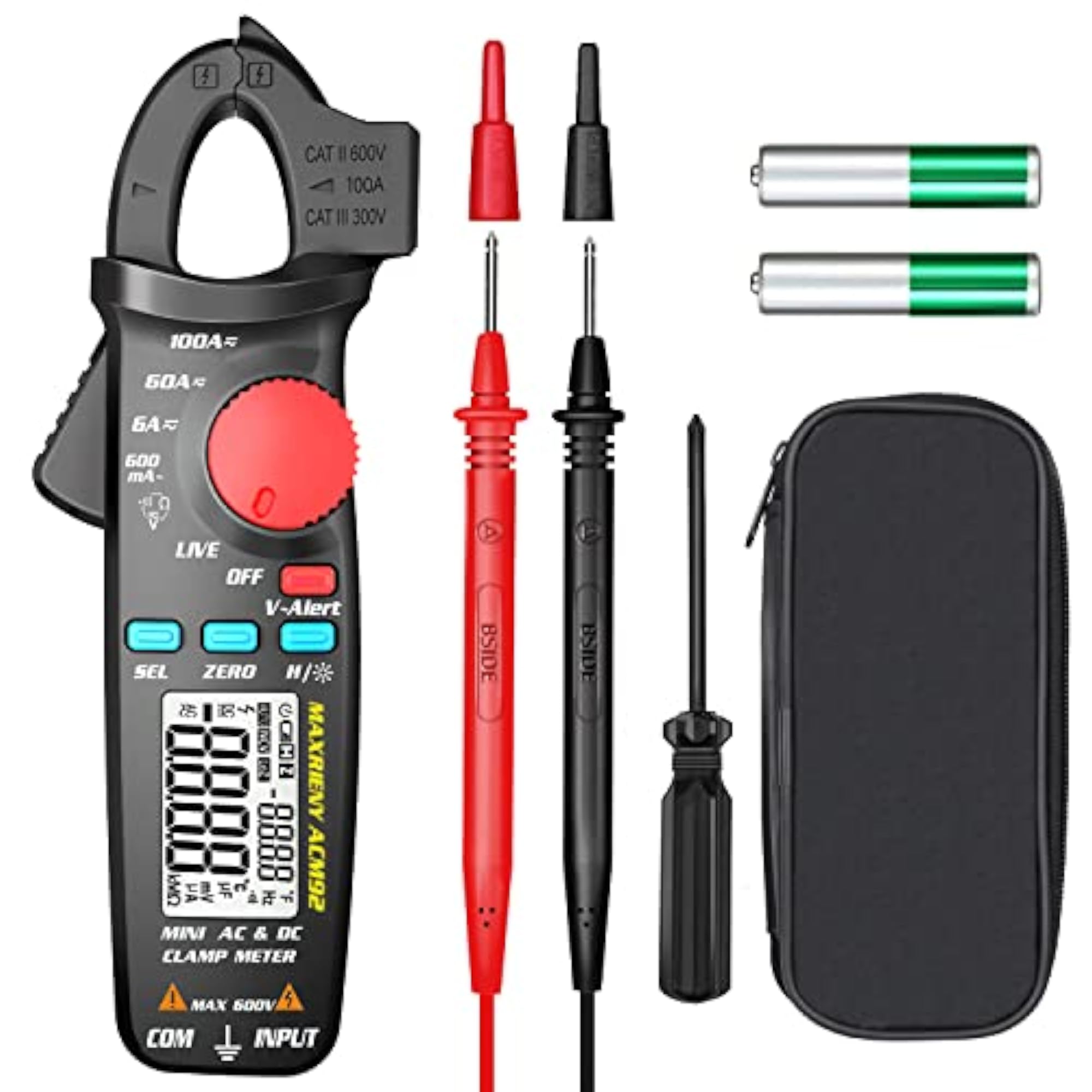 Digital Multimeter Clamp Tester, 6000 Counts
